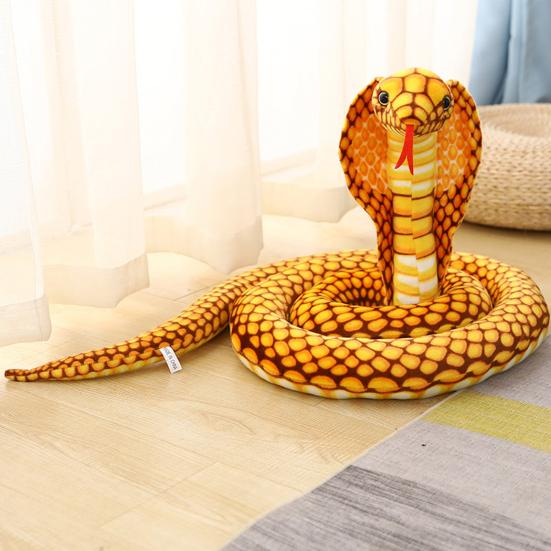 Имитация змеи, гигантская игрушка кобры, реалистичная змеиная кожа, плюшевые плюшевые игрушки, забавная игрушка-трюк, мягкая кукла-животное