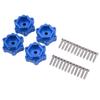 2 Pair RC Aluminum 5mm Widen Wheel Hex Adapter Converter for LOSI LMT 4WD Solid Axle 1 8 Monster TruckBlue