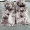 Spotted Fuzzy Leg Warmers Cute Deer Hood with Lace Women Fluffy Boot Cuff Shoe Cover Furry Leg Warmers with Pompom for Winter Party Street Dating Wear