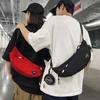 Мужская спортивная нагрудная сумка большой емкости, студенческая дорожная сумка на плечо, однотонная сумка-мессенджер