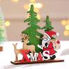 Christmas Tree Elk Santa DIY Craft Wooden Desktop Decor Xmas Display Ornament