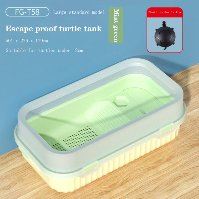 Аквариум для черепах с фильтром, аквариум для черепах с платформой для купания, донный дренаж, 3-уровневая конструкция