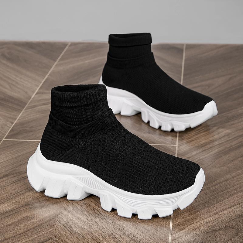 Fashion Knit Men Casual Sneakers Comfortable Socks Walking Shoes Couple Comfortable Outdoor Wear-resistant Trainer Running Shoes