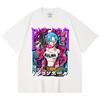 230 г/м² 100% хлопок Dragon Ball V66 Принт Бульмы Унисекс Тяжелая хлопковая футболка