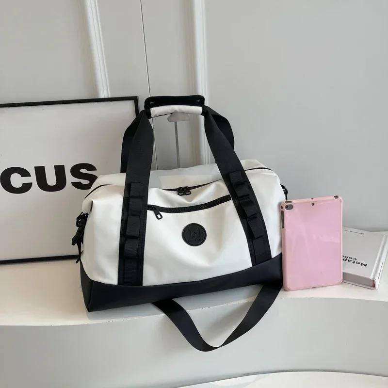 Женские дорожные сумки большой вместимости, мягкая, высококачественная, повседневная, однотонная, на молнии, Оксфорд