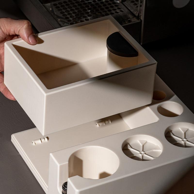Прочная АБС-пластиковая станция для кофейных инструментов с съемным нок-боксом и эргономичной планировкой для эффективной организации процесса приготовления кофе