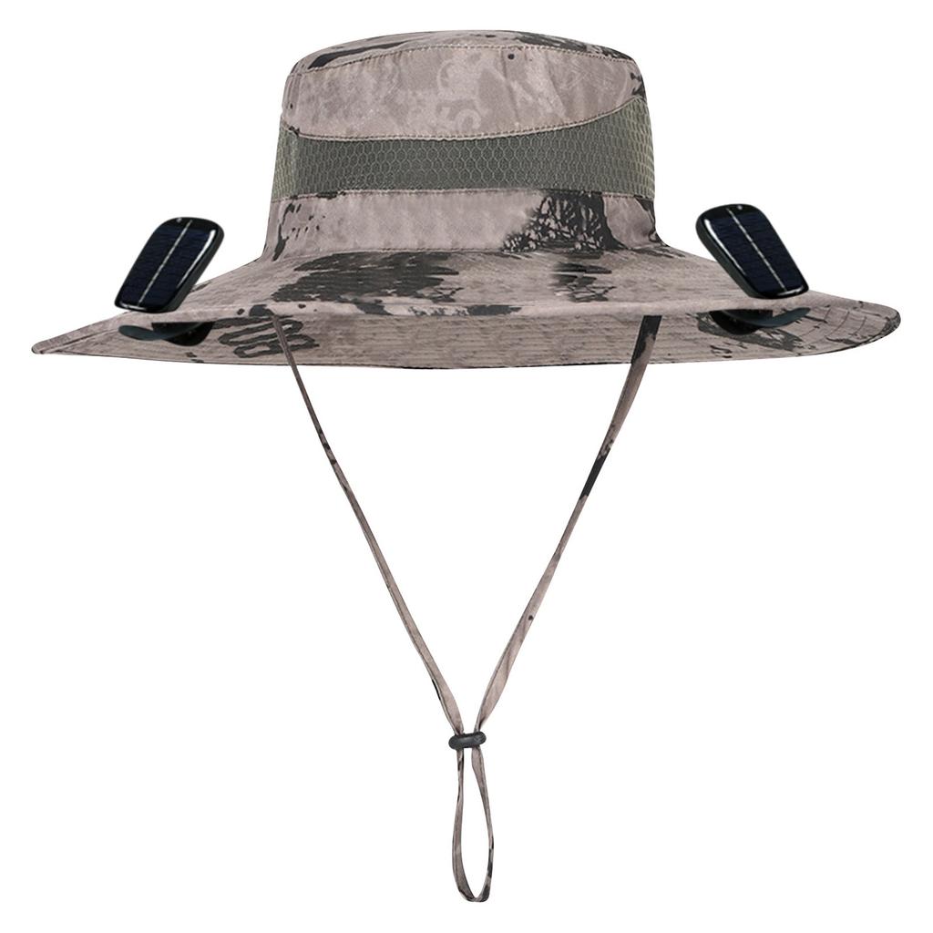 Солнечная шляпа с широким краем для рыбалки на открытом воздухе - солнечная и USB-зарядка, солнцезащитная шляпа от солнца с вентилятором, солнечная шляпа с вентилятором для летнего кемпинга на открытом воздухе, пляжа