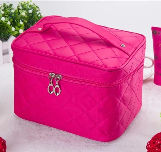Cosmetic Box New  Quilted Professional Cosmetic Bag Women's Large Capacity Storage Handbag Travel Toiletry Makeup Bag sac