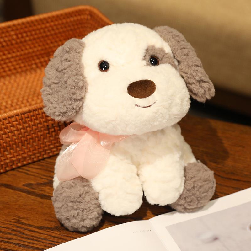 Мягкие игрушки плюшевые мультяшные кудрявый щенок кукла имитация сидячая собака красивая кавайная подарок на день рождения для детей