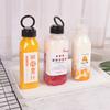 Empty Plastic Juice Bottles With Pull Ring Cap Water Bottles Clear Drink Containers Juicing Drinking Milk Jam Container