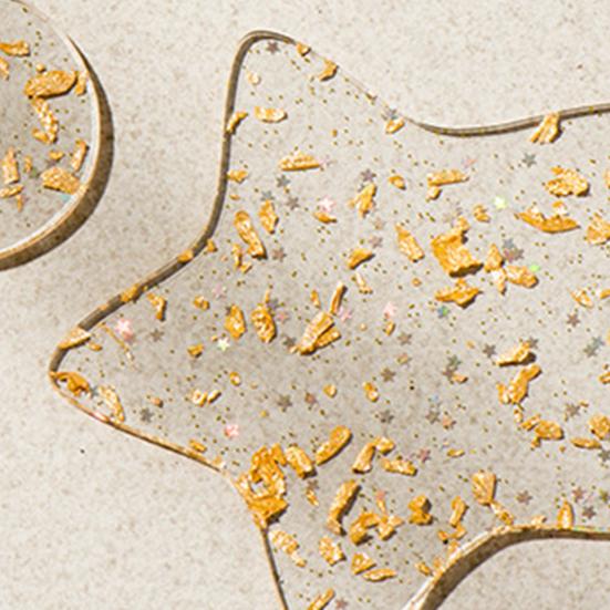 Yousheng Creative Gold Foil Decor Подставка для чашки Красивый более утолщенный акриловый коврик для чашки Кухонные принадлежности