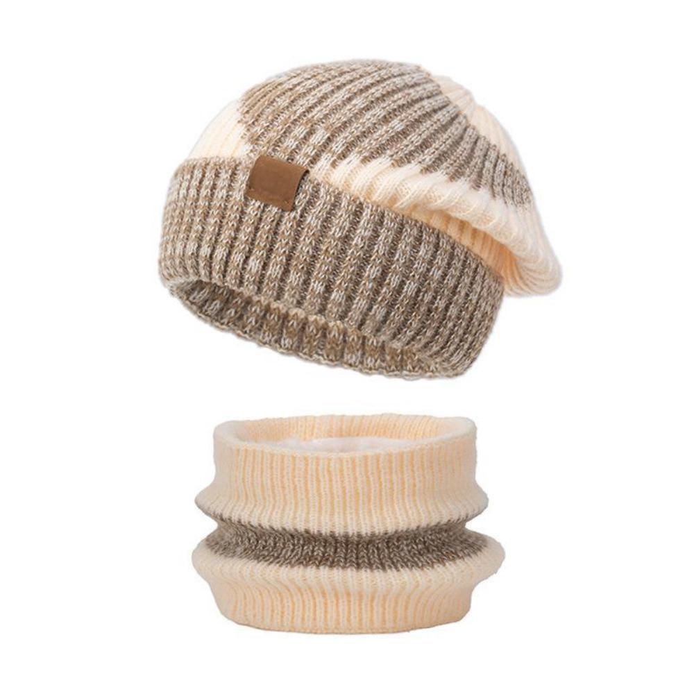 Windproof Winter Hat Scarf Set Soft Neck Warmer Fashion Ear Protection for Women