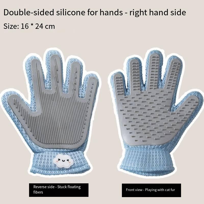 Silicone Pet Grooming Glove CatDog Hair Remover Brush Gentle MassageComb EfficientFloating Hair Removal Bathing Tool PetSupplies