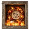 Ручная работа, Декор комнаты на Хэллоуин, Набор для создания DIY Shadow Box (Световая коробка), Ночник, Деревянная рама 8,5 дюймов, Набор для творчества со светодиодами, Светящиеся морские акриловые камни, Светящийся