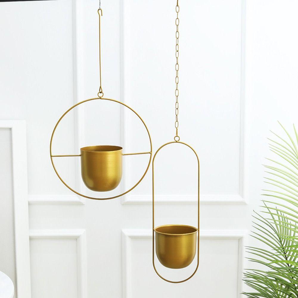 С крючком Железный горшок для растений Суккулентный горшок для цветов Современная подвесная корзина для растений Украшение дома