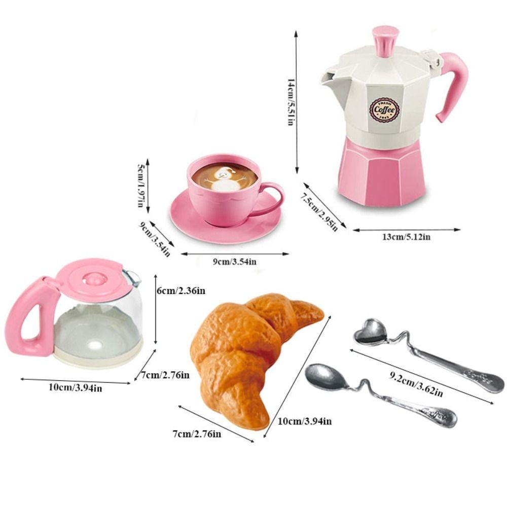 Coffee Machine Simulation Coffee Set Kettle Snack Afternoon Tea Toy Play House Toy  Kids Gift