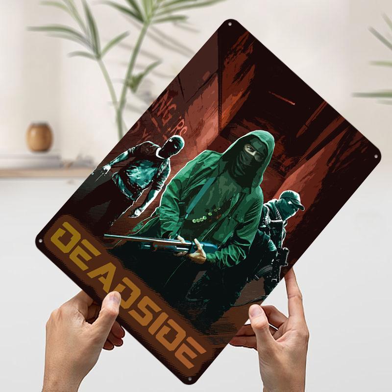 Deadside Game Poster Customized Wall Art Vintage Metal Signs Retro Tin Plaque for Man Cave Coffee Bar Accessories Home Decor