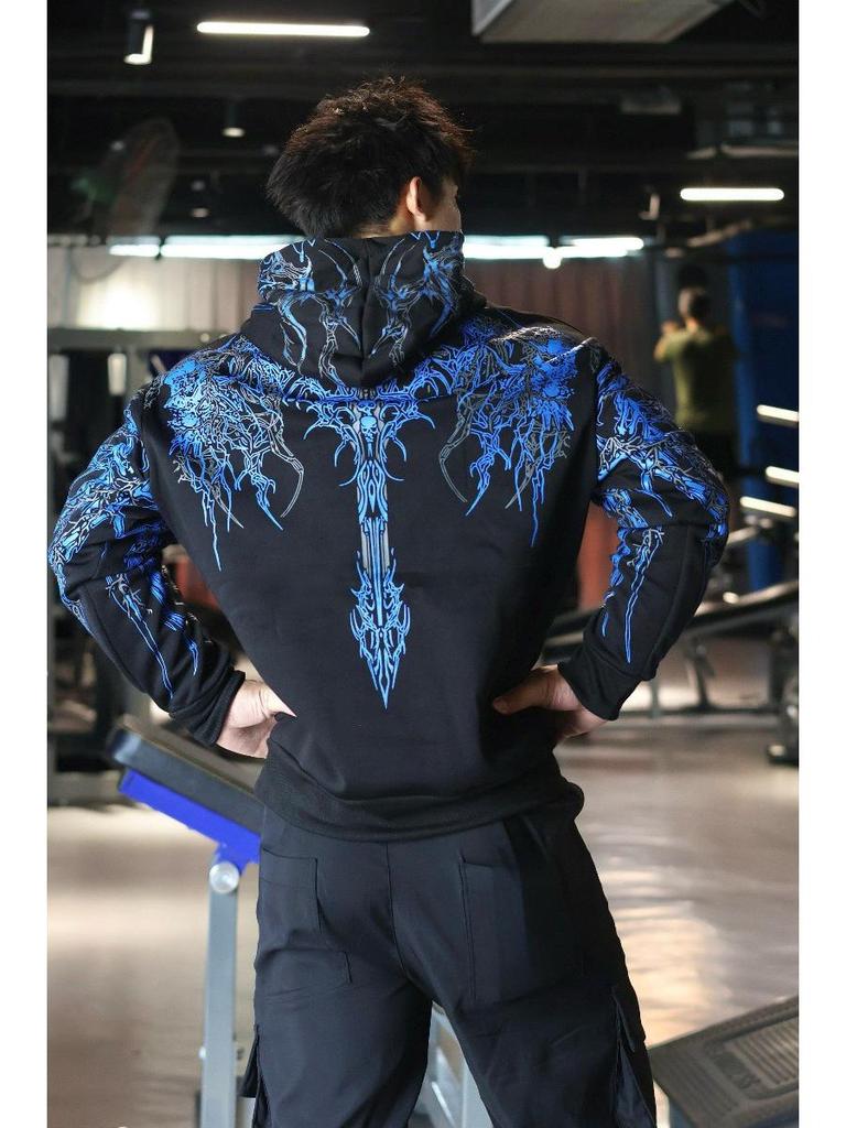 Мужская толстовка Breathedivinity в темном стиле - Модная спортивная верхняя одежда Осень/Зима