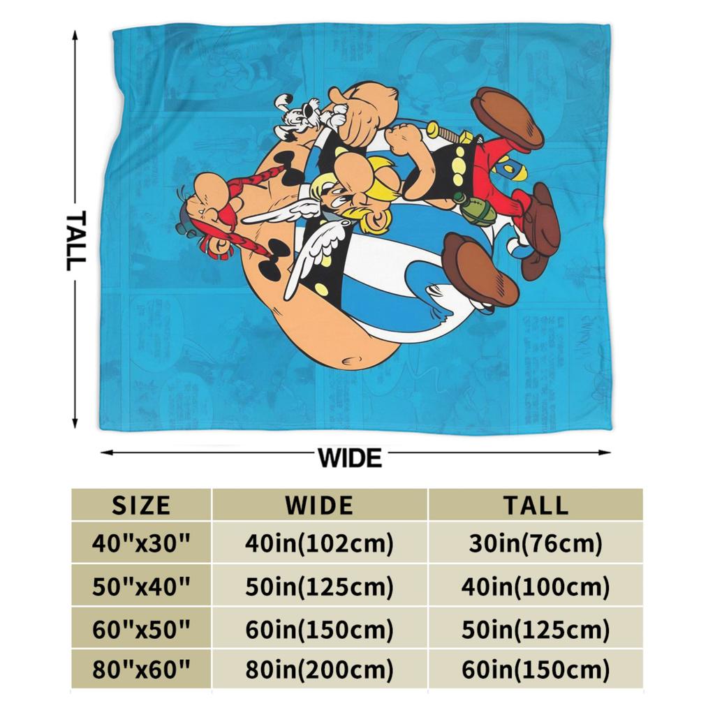 Asterix And Obelix Blanket Quality Super Soft  Throw Blanket Winter Picnic Home Decor Fashion Bedspread