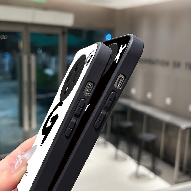 Чехол для телефона Oppo Reno12 F Чехол CPH2637 Счастливой буквой Защитный чехол для Oppo Reno 12 F FS 12F 12FS Закаленное стекло Мягкий чехол