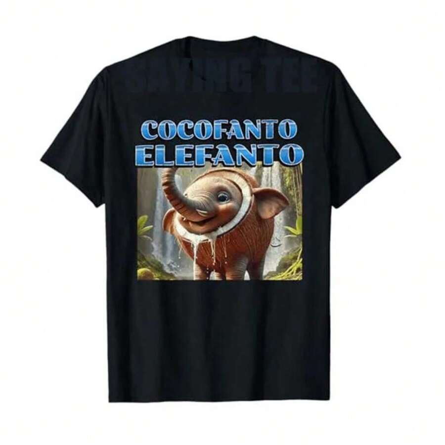 Cocofanto Elefanto Funny Italian Brainrot Womes Graphic TShirt Humor Bootleg Short Sleeve Blouses