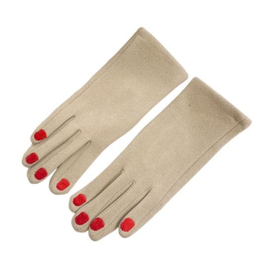 Women Warm Gloves Winter Touchscreen Gloves with Colored Nails Windproof Thermal Gloves for Running Errands Cycling Driving