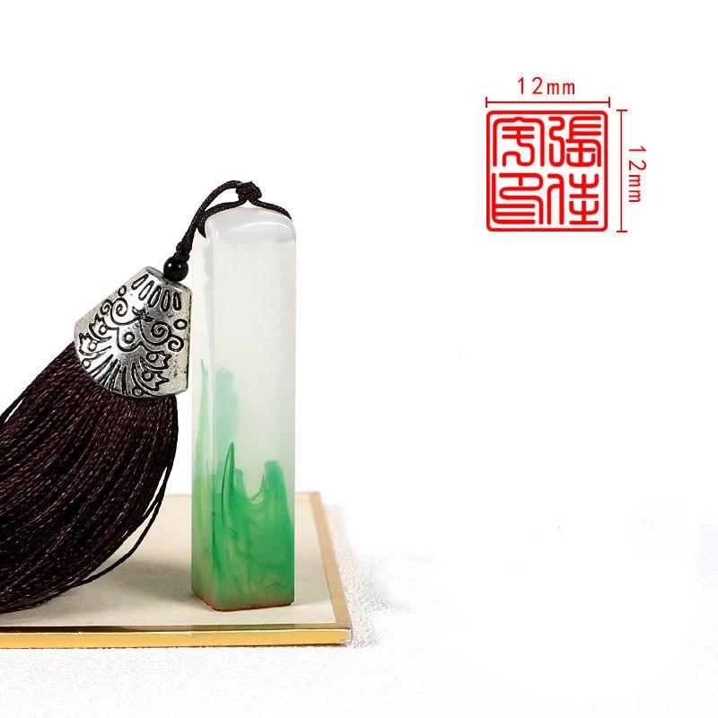 Персонализированные печати с именем, красочная резьба по смоле, прозрачные личные штампы, печать для каллиграфии и живописи, скоропись, Sello Personalizado