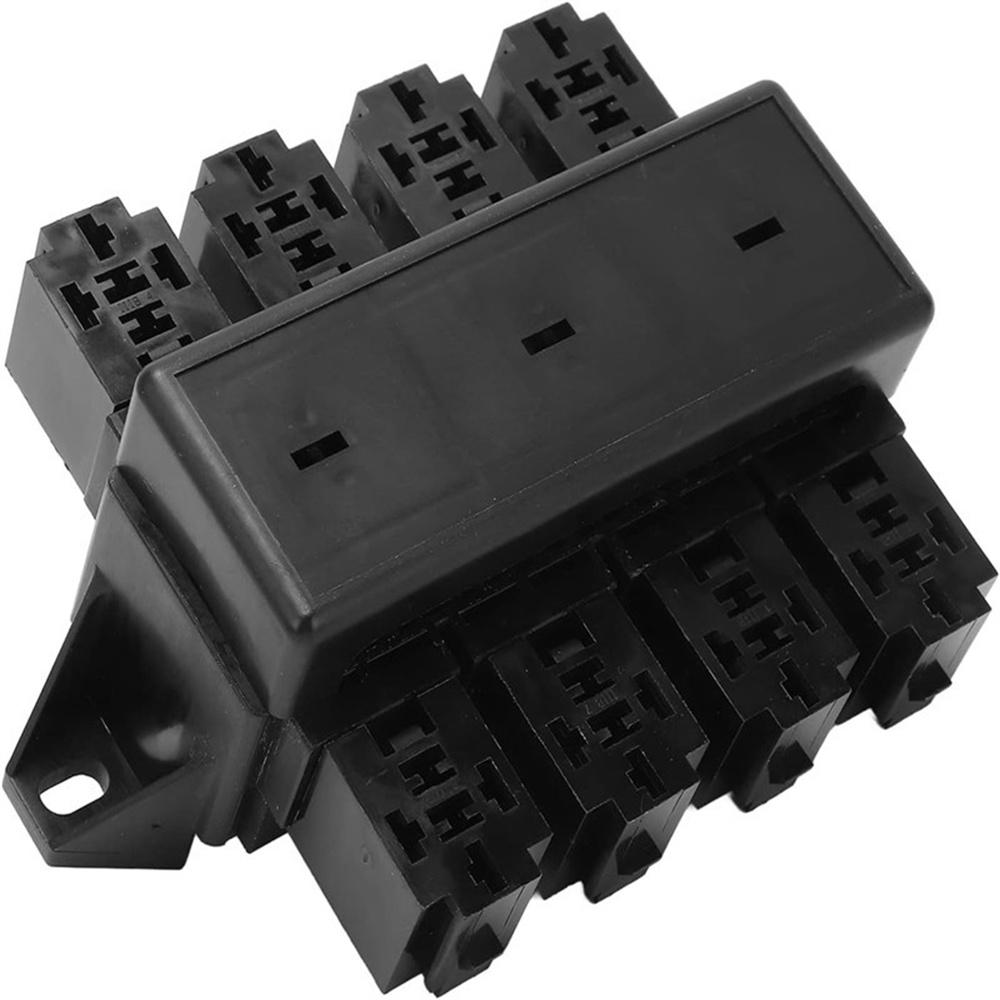 8-контактная релейная колодка Универсальная релейная распределительная коробка Подходит для автомобиля, грузовика, морского судна, лодки, яхты