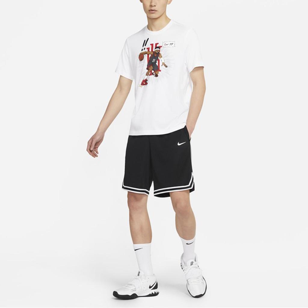 Nike Футболка с сезонным логотипом, баскетбольная футболка с коротким рукавом и принтом, мужские топы, белые DD0780-100