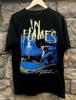 In Flames Футболка с коротким рукавом Хлопок Черный Все размеры Мужская Унисекс