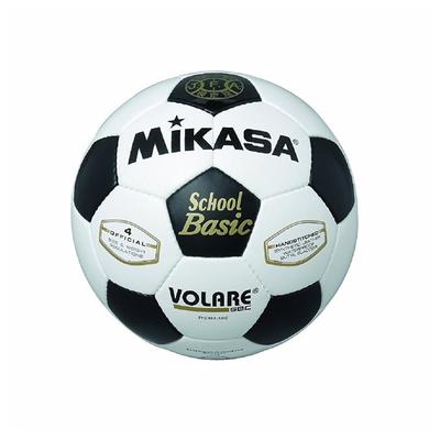 МЯЧ MIKASA Футбольный Размер Сертифицирован Футбольной Ассоциацией Японии Рекомендован для Школ Мяч с Внутренним Давлением, 4, (Ученик начальной школы), Белый/Черный,