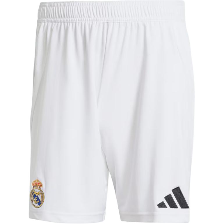 adidas Шорты для дома Real Madrid 24/25, эластичные, удобные, футбольные шорты, детские, белые IU5008