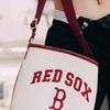 MLB Сумка из холста, Сумка-ведро, Сумка через плечо, Сумка на плечо Унисекс Красный/Белый Повседневная 3ABMS093N