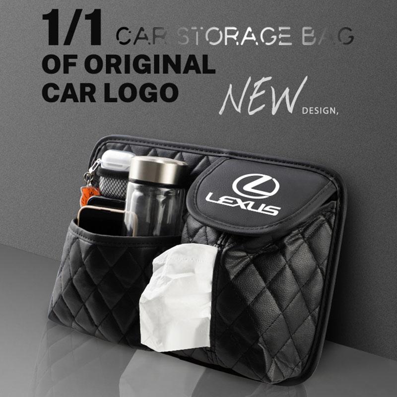 Car Seat Back Storage Bag Tissue Box Storage Holder For Lexus F SPORT RX300 IS200 IS250 ES350 Ct200h UX250h NX300h RX350 ES300h