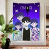 Классическая Хоррор Видеоигра Omori Красочный Гобелен Настенное Панно Хиппи Цветочные Настенные Ковры Декор Комнаты в Общежитии Настенное Искусство Декор