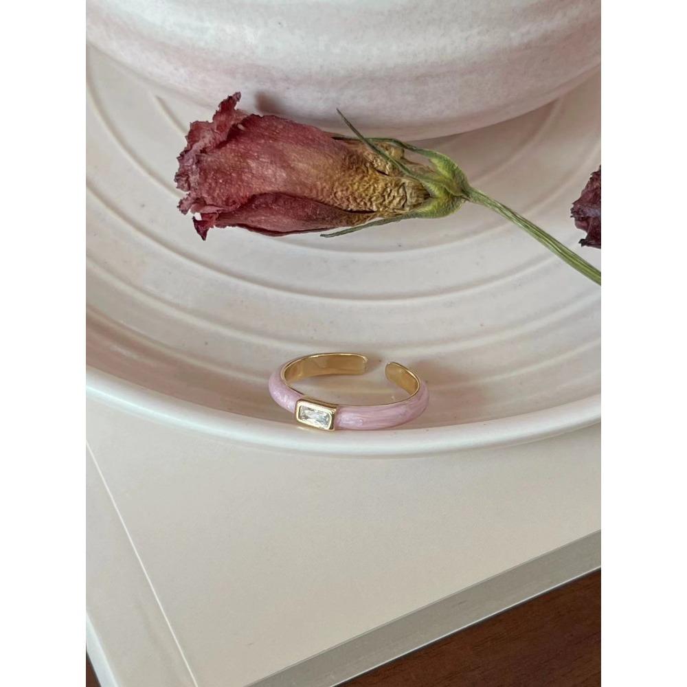 Французское ретро синее кольцо-бабочка, чувство дизайна, темперамент, личность, простое, холодное чувство, универсальное кольцо