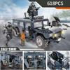 Современный строительный блок Swat Ford Mega, суперполицейские фигурки, бронированный автомобиль с саблезубым тигром, кирпичи, игрушки для мальчиков