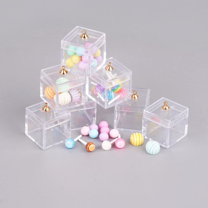 Dollhouse Doll House Miniature Food Game Candy Mini Color Boxed Lollipop Diy Jewelry Decorative Accessories