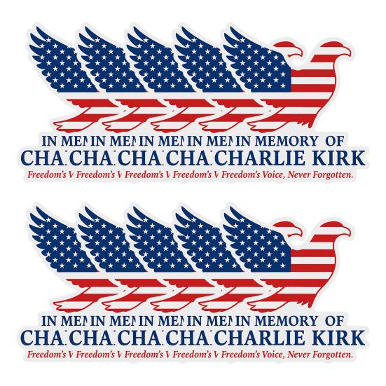 Patriotic Eagle Flag Stickers Charlie Kirk Freedom-Themed Decals for Car Laptop Skateboard Luggage Creative Patriotic Design Bumper Fridge Sticker