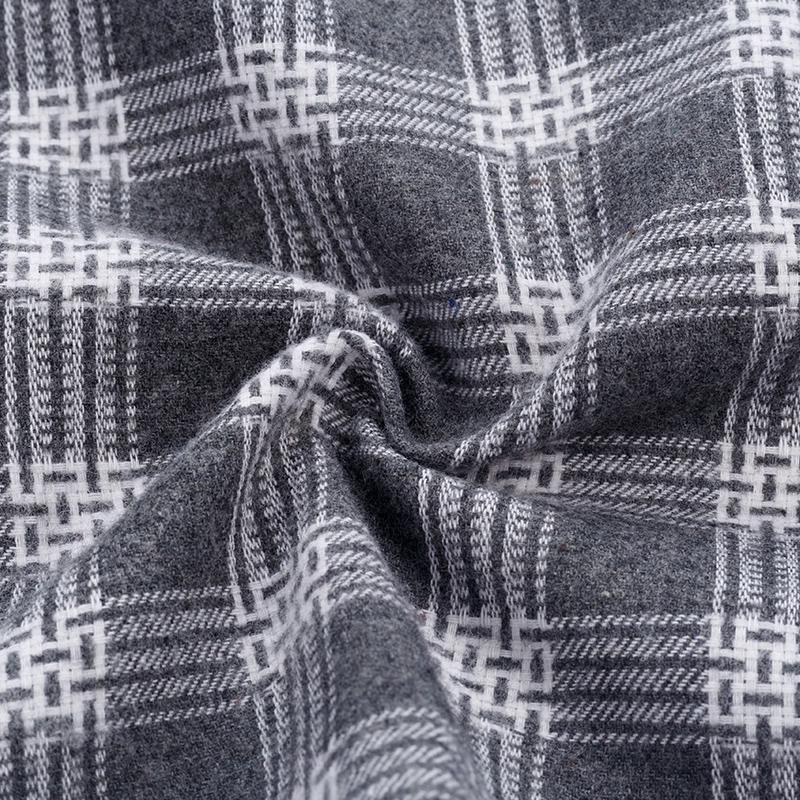 Youth Men's Casual Fashion Plaid Slim Long Sleeve Hoodie Long Sleeve Shirt