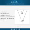 Lindon Fashion Copper Jewelry Pendants Heart-shaped Double Necklace for Women Zircon Gemstone Pendant Wedding Party Gift