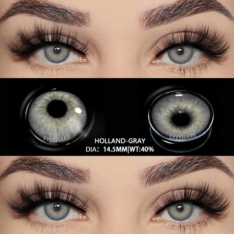 Eyeshare Natural Color Lens Eyes 2pcs Color Contact Lenses For Eye Blue Beauty Contact Lenses Eye Yearly Cosmetic Color Lens