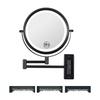 Wall-Mounted Double-Sided Telescopic LED Makeup Mirror