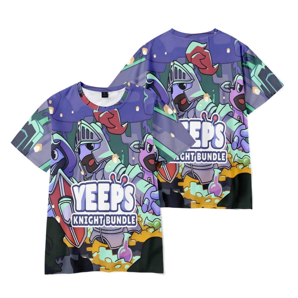 7 цветов, модные футболки с героями мультфильмов Yeeps Hide and See для женщин и мужчин, летняя одежда, мужская футболка с круглым вырезом для фитнеса, большие мужские футболки, топы