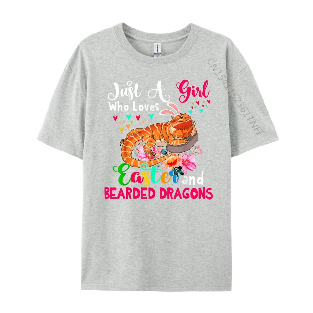 Just A Gift Who Loves Easter And Bearded Dragons Designer Clothes Unisex Funny T Shirts Normal 3d Printed T Shirts Unisexs Clothing