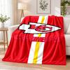 Фланелевое одеяло с принтом Kansas City Chiefs, теплое и уютное, плед для кровати, для домашнего декора в помещении