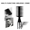 Big Teeth Double Side Tooth Combs Fish Bone Shape Hair Brush Barber Hair Dyeing Cutting Coloring Brush Man Hair Styling Tool