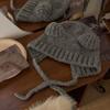 Cute Bear Ear Wool Hat Winter Beanies Warm Lace-up Ear Protection Knitted Bomber Cap Bonnets Knitting Korea Women Warm