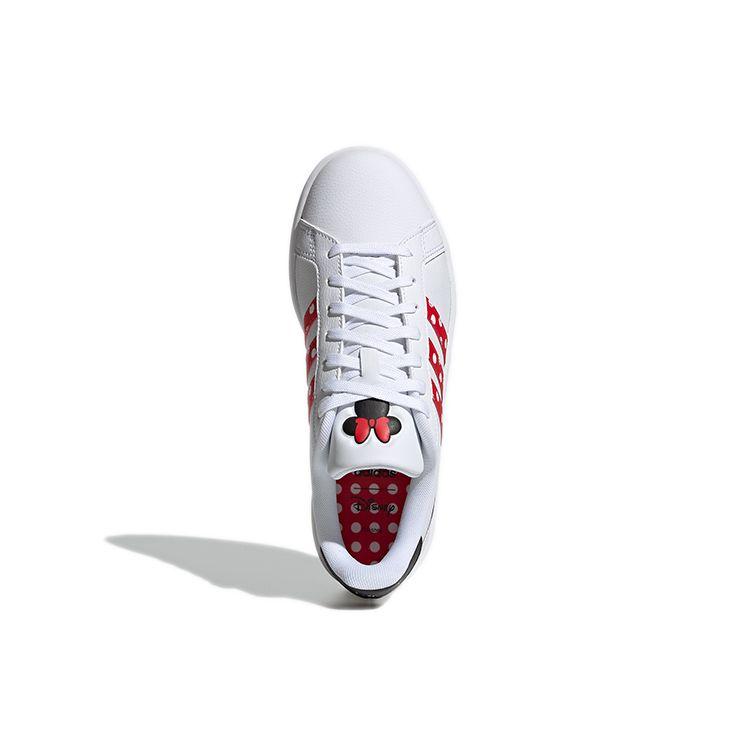 Disney x adidas Grand Court Base Кроссовки женские Белый Облачно-белый Лучисто-красный GW6247
