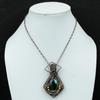 Кулон Mystic Fire Labradorite, подвеска из медной проволоки, подвеска ручной работы, антикварное медное украшение, подвеска из натурального драгоценного камня, подарок на помолвку